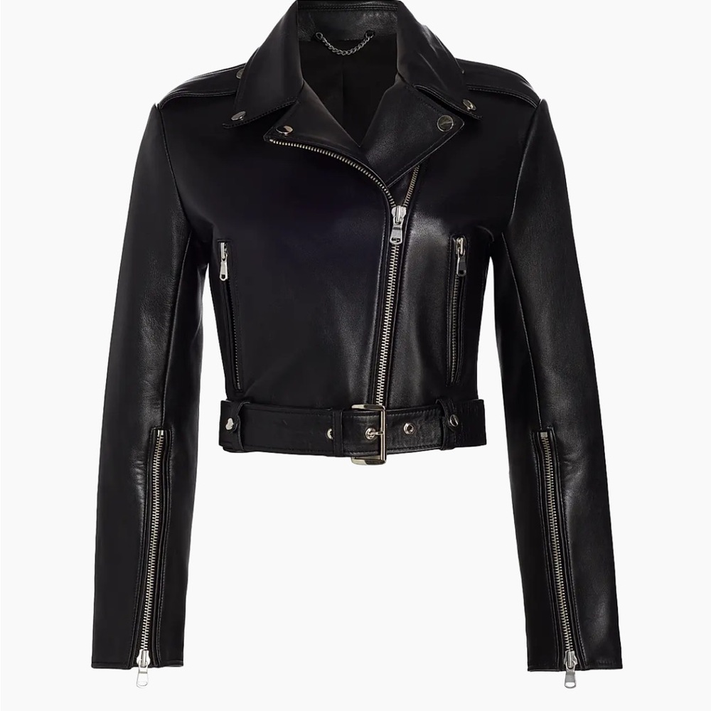 A.L.C. Black Leather Biker Jacket- barely used, looks like new!
